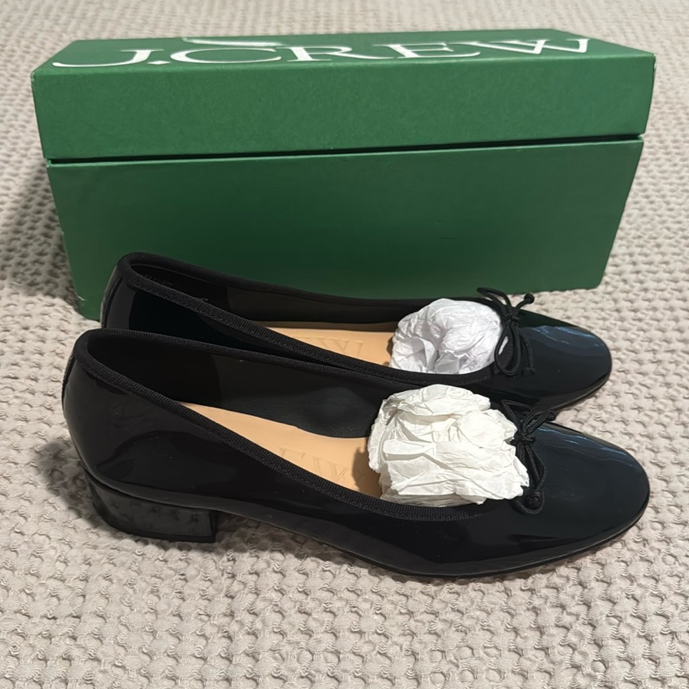 J Crew Teagan ballet pumps in patent leather women’s 8